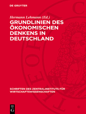 cover image of Grundlinien des ökonomischen Denkens in Deutschland